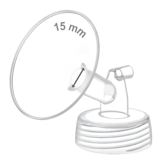 Picture of Maymom Pump Part Compatible with Spectra S1,S2 Spectra 9 Plus Breastpump; Incl Wide Mouth Flange (One flange-15mm. Flange) Not Original Spectra Flange; Not Spectra Baby USA Parts