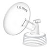 Picture of Maymom Pump Part Compatible with Spectra S1,S2 Spectra 9 Plus Breastpump; Incl Wide Mouth Flange (One flange-14mm Flange) Not Original Spectra Flange; Not Spectra Baby USA Parts