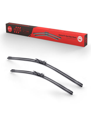 Picture of 24"/19" Windshield Wiper Blades Fit for Audi A3 2013-2005 BMW 3-Series 4-Door E90 E91 F30 F31 F34 F80 M3 09/2009-2018 OE Quality Pinch Tab-Pack of 2