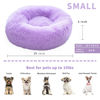 Picture of Purple Dog Bed for Small Dogs 19 Inch Donut Cuddler Plush Cat Calming Bed with Machine Washable, Non-Slip Fluffy Dog & Cat Calming Cushion Bed for Joint-Relief and Sleep Improvement