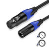 Picture of AuxLink XLR Cable 6ft 2 Pack, XLR Microphone Cable Male to Female, Balanced XLR Cable Suitable for Preambles, Speaker Systems, Radio Station and More