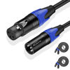 Picture of AuxLink XLR Cable, XLR Microphone Cable Male to Female 25ft 2 Pack, Balanced XLR Speaker Cable Suitable for Microphones, Preambles, Speaker Systems, Radio Station and More