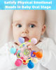 Picture of Baby Montessori Teething Toys 0-6 6-12 Month, Food Grade Baby Rattle Chew Sensory Teething Toys, Newborn Infant Learning Developmental Toys Birthday Gifts for Boys Girls - Pink