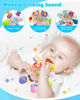Picture of Baby Montessori Teething Toys 0-6 6-12 Month, Food Grade Baby Rattle Chew Sensory Teething Toys, Newborn Infant Learning Developmental Toys Birthday Gifts for Boys Girls - Pink