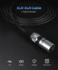 Picture of GearIT XLR to XLR Microphone Cable (20 Feet, 6-Pack) XLR Male to Female Mic Cable 3-Pin Balanced Shielded XLR Cable for Mic Mixer, Recording Studio, Podcast - Black, 20ft, 6 Pack