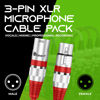 Picture of GearIT XLR to XLR Microphone Cable (100 Feet, 1 Pack) XLR Male to Female Mic Cable 3-Pin Balanced Shielded XLR Cable for Mic Mixer, Recording Studio, Podcast - Red, 100Ft, 1 Pack