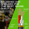 Picture of GearIT XLR to XLR Microphone Cable (100 Feet, 1 Pack) XLR Male to Female Mic Cable 3-Pin Balanced Shielded XLR Cable for Mic Mixer, Recording Studio, Podcast - Red, 100Ft, 1 Pack