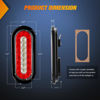 Picture of Nilight 2PCS 6Inch Oval LED Trailer Tail Lights Red White 23LEDs w/Flush Surface Mount Grommets IP67 Waterproof Stop Brake Running Reverse Backup Light for Trucks Trailer RV