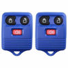 Picture of 2 KeylessOption Blue Replacement 3 Button Keyless Entry Remote Control Key Fob Clicker