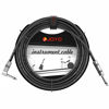 Picture of JOYO Bass Guitar Cable 15 Feet Professional Audio Instrument Cable 1/4 Inch Right-Angle Amp Cord (Black, CM-12)