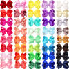 Picture of JOYOYO 40Pcs 4.5" Hair Bows Alligator Clips Grosgrain Ribbon Big Bows Clips For Girls Toddlers Kids Children