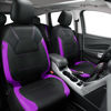 Picture of CAR PASS Universal Leather car seat Covers Sport fits Most Cars, SUVs, Trucks, and Vans (Full Set, Black Purple)