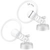 Picture of 2X 34 mm Maymom Two-Piece Wide Neck Pump Parts for Spectra S1/S2 Pumps; Incl Wide Mouth Flanges; Not Original Spectra Flange