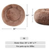 Picture of Dog Beds for Medium Dogs Washable Donut French Bulldog Ded Calming Cat Bed for 2 Cats 30 Inches Fluffy Cozy Puppy Bed Washable Anti Anxiety Brown