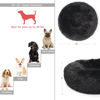 Picture of Dog Beds for Medium Dogs Washable Calming Bed for Dogs 28 Inches Black Fluffy and Soft Dog Bed Calm and Anti Anxiety Faux Fur Round Medium Sized Pet Bed for Dog