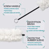 Picture of Flute Cleaning Kit Include 1pc Cotton Cleaning Brush, Flute Swab, Double-End Dust Brush,Flute Cleaning Rod, Screwdriver for Flute Repairing,Cork Grease, a Pair Cotton Gloves, 1pc Flute Cleaning Cloth