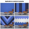 Picture of Sonicism 12 Pack X-Lined Acoustic Panels with Self-Adhesive, 12" X 12" X 0.4" Sound Proof Foam Panels, Decorative Soundproof Wall Panels, Sound Absorbing Tile for Home & Offices, Blue