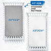 Picture of Crib Sheets for Boys 2 Pack Baby Crib Sheets for Standard Crib Mattress Snug Fit Microfiber Fitted Crib Sheet, White & Grey