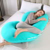 Picture of yoyomax Pregnancy Pillows, C Shaped Full Body Maternity Pillow Memory Foam Pregnancy Pillow with Removable Jersey Cover, 52 Inch Pregnancy Pillows for Sleeping-Lakeblue