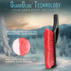 Picture of EcoNour 27" Aluminum Car Snow Scraper and Brush (Red) | Scratch-Free Weaved Bristle Head with Metal Body Ice Scraper for Car Windshield | Tough Ice Scraper with Ergonomic Foam Grip for Cars | 1 Pack