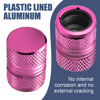 Picture of Tire Valve Stem Caps - 4 Pack Anti-Corrosion Premium Anodized Alloy Tyre Air Valve Caps Cat Dog Paw for Car SUV Bike Pink