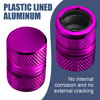 Picture of Tire Valve Stem Caps - 4 Pack Anti-Corrosion Premium Anodized Alloy Tyre Air Valve Caps Universal for Car SUV Bike Purple