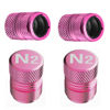 Picture of Tire Valve Stem Caps - 4 Pack Anti-Corrosion Premium Anodized Alloy Tyre Air Valve Caps N2 Nitrogen for Car SUV Bike Pink