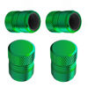 Picture of Tire Valve Stem Caps - 4 Pack Anti-Corrosion Premium Anodized Alloy Tyre Air Valve Caps Universal for Car SUV Bike Green