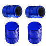 Picture of Tire Valve Stem Caps - 4 Pack Anti-Corrosion Premium Anodized Alloy Tyre Air Valve Caps Universal for Car SUV Bike Blue