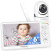 Picture of HelloBaby Baby Monitor with 6" World First IPS Screen 30-Hrs Battery, Remote Pan/Tilt/Zoom Camera, No WiFi Video Baby Monitor Camera and Audio, ECO, VOX, 2-Way Talk, Night Vision, 1000ft, Portable