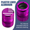 Picture of Tire Valve Stem Caps - 4 Pack Anti-Corrosion Premium Anodized Alloy Tyre Air Valve Caps American Flag for Car SUV Bike Purple