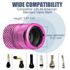 Picture of Tire Valve Stem Caps - 4 Pack Anti-Corrosion Premium Anodized Alloy Tyre Air Valve Caps Universal for Car SUV Bike Pink
