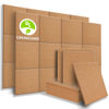 Picture of BUBOS 12 Pack Acoustic Panels Sound Proof Padding,12 X 12 X 0.4 Inches Sound Dampening Panels Bevled Edge Sound Panels, Used in Wall Decoration and Acoustic Treatment,Brown
