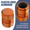Picture of Tire Valve Stem Caps - 4 Pack Anti-Corrosion Premium Anodized Alloy Tyre Air Valve Caps N2 Nitrogen for Car SUV Bike Orange