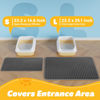 Picture of Cat Litter Mat - 23.2'' x 14.6'' Small Litter Trapping Mat, Easy to Clean Litter Box Mat, Waterproof, Urine-Proof, Non-Slip Kitty Litter Mats for Floor, Dark Gray