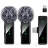 Picture of VEZQUA USB C Wireless Lavalier Microphone for Android, PC, Laptop, iPhone 15/16, USB Microphone with Noise Cancellation, Lapel Microphone Wireless for Video Recording, Vlog, YouTube, TikTok