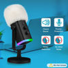 Picture of ZealSound Blue Yeti Pop Filter for Blue Yeti Microphone,Mic Foam Cover with Furry Windscreen Muff windshield for ZealSound K66/Yeti/Yeti X/Nano/Yeti Pro/AM8/SoloCast and More USB Mics (White)