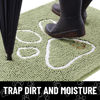 Picture of Smiry Dog Door Mat for Muddy Paws, Absorbent Dirt Trapper Non-Slip Washable Mat, Quick Dry Chenille, Mud Mat for Dogs, Entry Indoor Door Mat for Inside Floor (30x20 Inches, Sage Green)