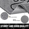 Picture of Smiry Dog Door Mat for Muddy Paws, Absorbent Dirt Trapper Non-Slip Washable Mat, Quick Dry Chenille, Mud Mat for Dogs, Entry Indoor Door Mat for Inside Floor (59x35 Inches, Grey)