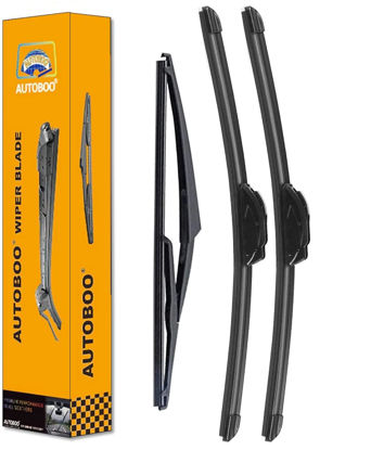Picture of AUTOBOO 26"+14" Windshield Wipers with 12" Rear Wiper Blade Replacement for Nissan rogue 2008-2013 Rogue Select 2014 2015 -Original Factory Quality (Pack of 3)