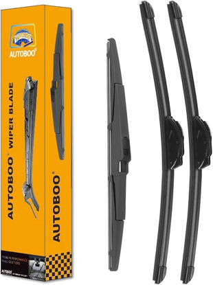 Picture of AUTOBOO 26"+14" Windshield Wipers with 13" Rear Wiper Blades Sets Replacement for Hyundai Santa Fe 2013-2018/2013-2019 Hyundai Santa Fe XL-Original Factory Quality (Pack of 3)