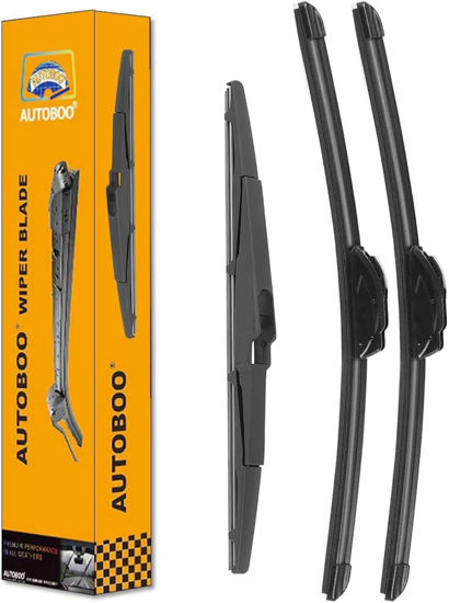 Picture of AUTOBOO 26"+14" Windshield Wipers with 13" Rear Wiper Blades Sets Replacement for Hyundai Santa Fe 2013-2018/2013-2019 Hyundai Santa Fe XL-Original Factory Quality (Pack of 3)