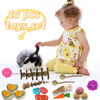Picture of Grddaef 18 PCS Bunny Toys, Rabbit Toys Guinea Pig Toys Natural Apple Wood Grass Timothy Sticks Chew and Treat for Guinea Pigs Hamster Chinchillas