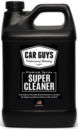 Picture of CAR GUYS Super Cleaner 1 Gallon Refill | Effective Car Interior Cleaner | Leather Car Seat Cleaner | Stain Remover for Carpet, Upholstery, Fabric, and Much More! | 1 Gallon (Sprayer Not Included)