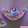 Picture of Unicorn Castle Stuffed Animals Net or Hammock Kids Toy Storage Organizer with LED Light Hanging Corner Stuffed Animals Holder Kids Girls Room Decor(Pack of 1)