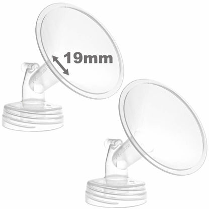 Picture of Nenesupply 19mm 2 pc Flanges Compatible with Spectra S2 Spectra S1 9 Plus Breastpumps Replacement to Spectra Pump Parts and Spectra Flange. Compatible with Spectra S2 Parts and Spectra 19mm