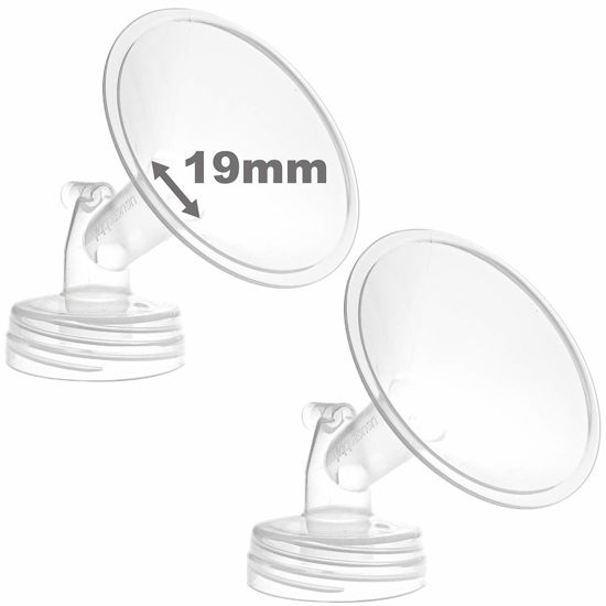 Picture of Nenesupply 19mm 2 pc Flanges Compatible with Spectra S2 Spectra S1 9 Plus Breastpumps Replacement to Spectra Pump Parts and Spectra Flange. Compatible with Spectra S2 Parts and Spectra 19mm