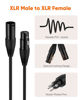 Picture of CableCreation XLR Cable, [5-Pack] 3 FT XLR Male to XLR Female Balanced 3 PIN Microphone Cable, Black