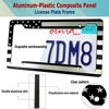 Picture of BGGTMO Black American Flag License Plate Frames- 2 Pack Front Rear Patriotic USA Stars and Stripes Aluminum Car Tag Holder Cover with Screws