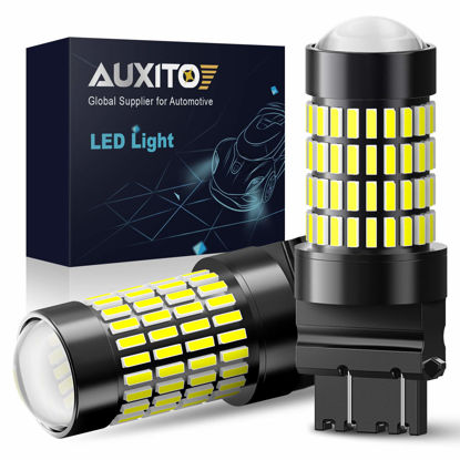 Picture of AUXITO 3157 LED Bulbs Reverse Lights, 102-SMD Chipsets 500% Brighter 3056 3156 3057 4157 LED Bulbs with Projector for Reverse Back Up Lights Tail Brake Signal Parking Lights, 6000K White